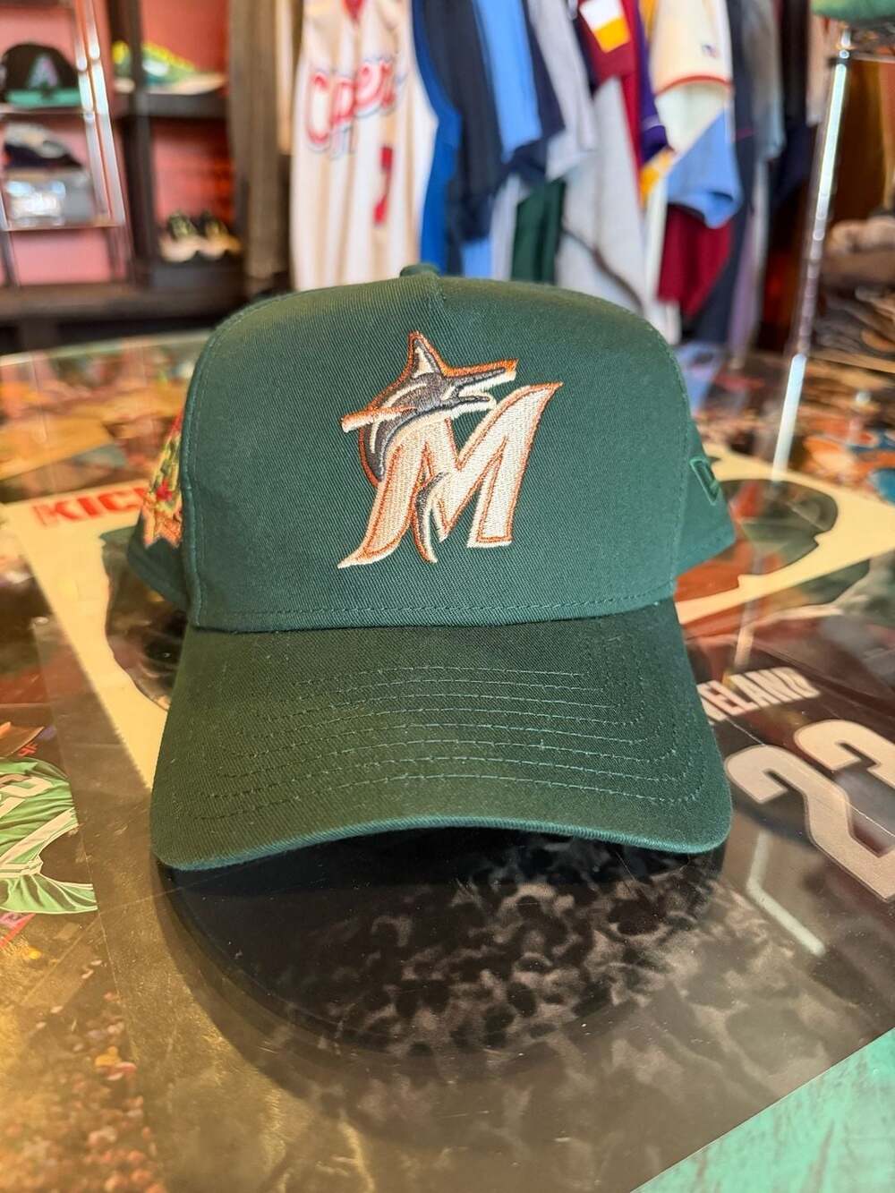 New Era Miami Marlins 9FORTY One Size Fits Most Green Hat 30th Anniversary